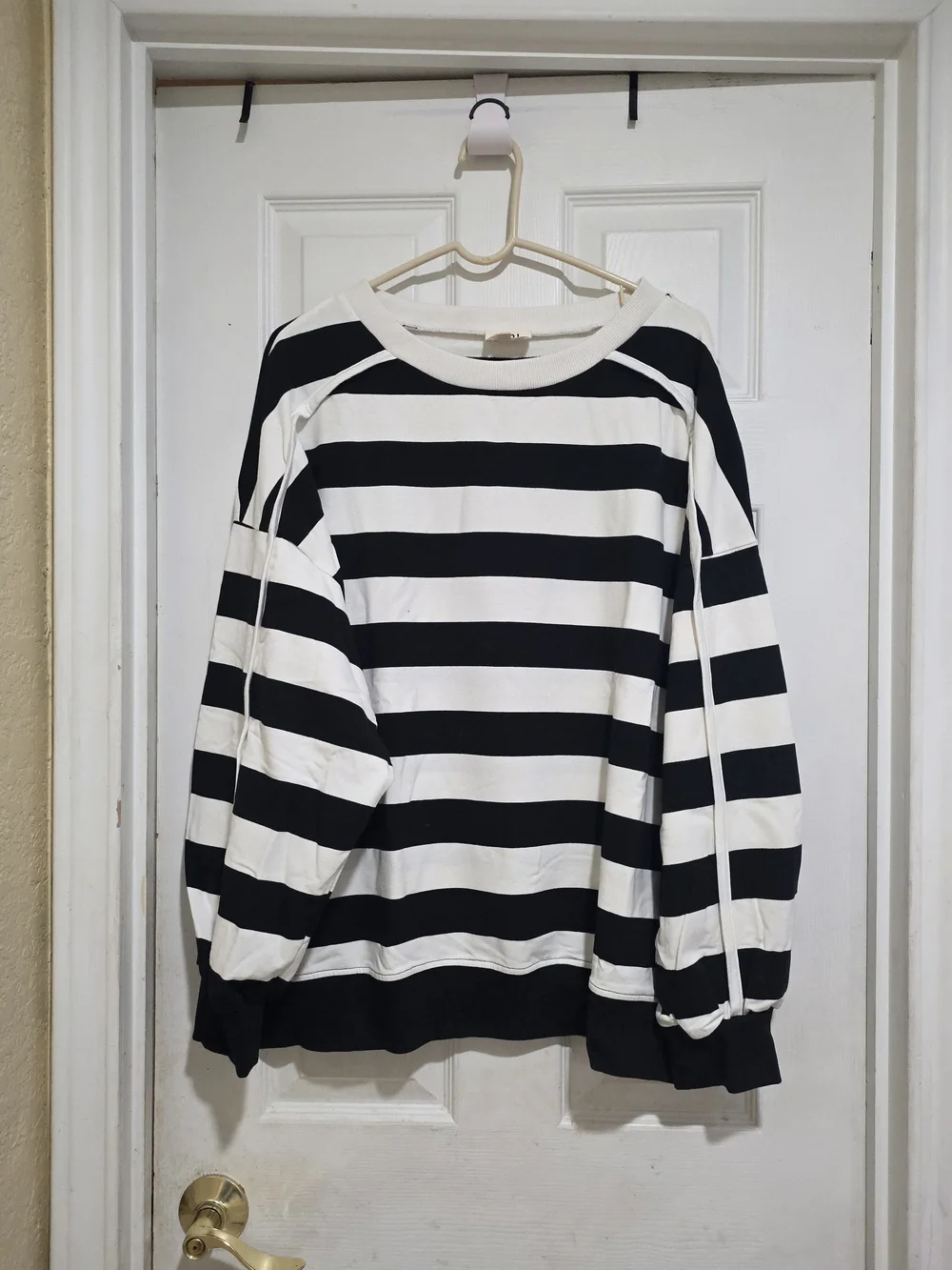 BiBi Black and White Striped Women's Sweater - Picture 3 of 7